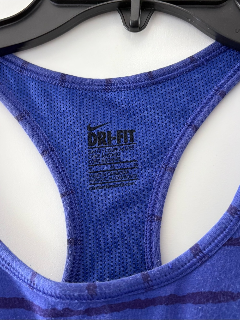 Nike Dri-FIT Blue Striped Racerback Tank Top - Picture 7 of 13